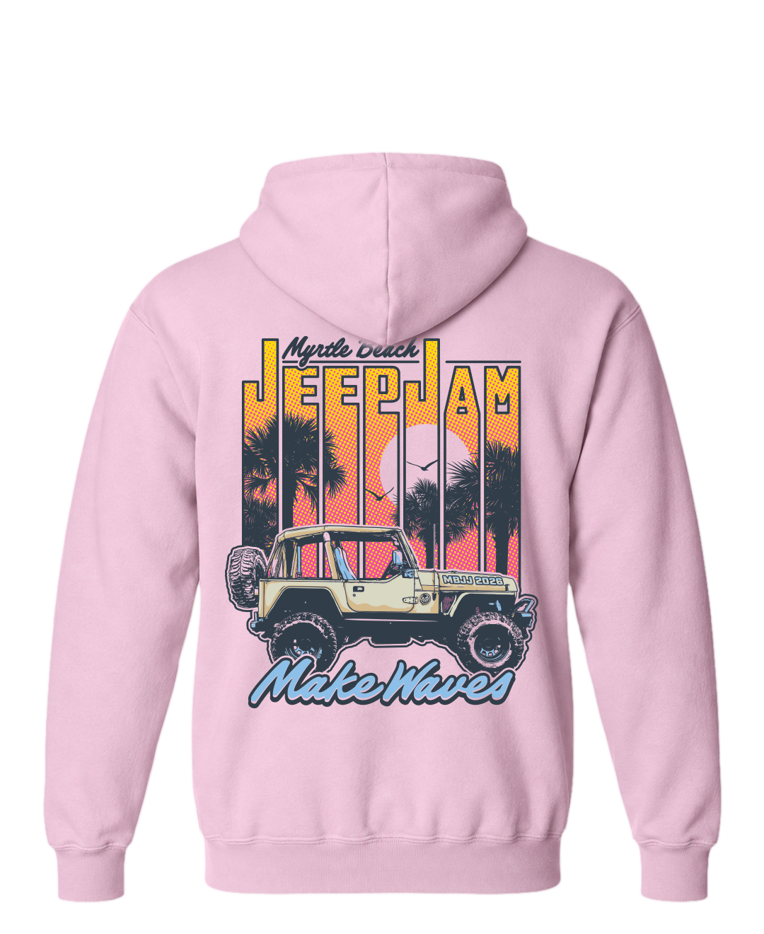 Make Waves Retro Zip Up Hoodie - JJ2026